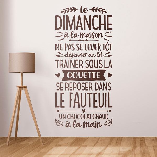 Wall Stickers: Le Dimanche a la Maison