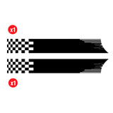 Car & Motorbike Stickers: Lateral Vinyl 2x Set Racing Flags 3