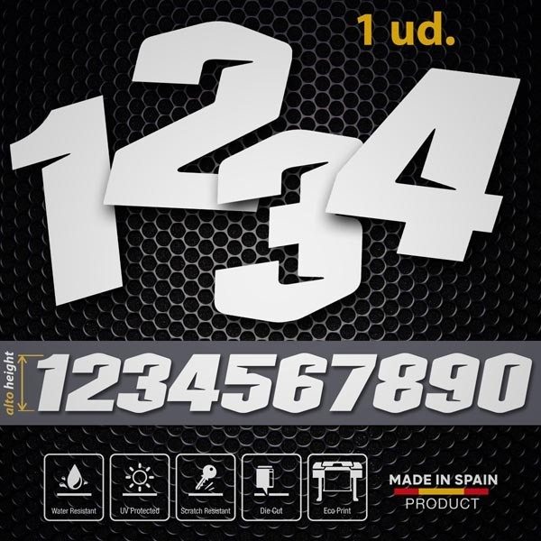 Car & Motorbike Stickers: Numbers Paragon