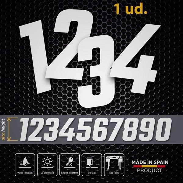 Car & Motorbike Stickers: Numbers Highway