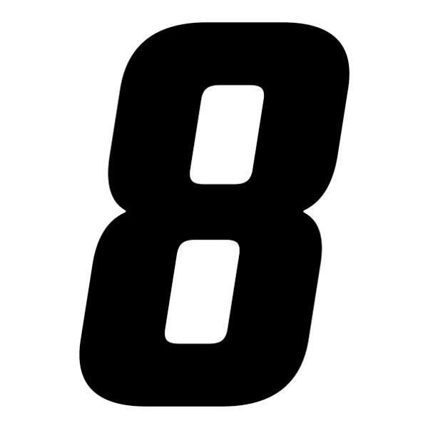 Car & Motorbike Stickers: Numbers Highway