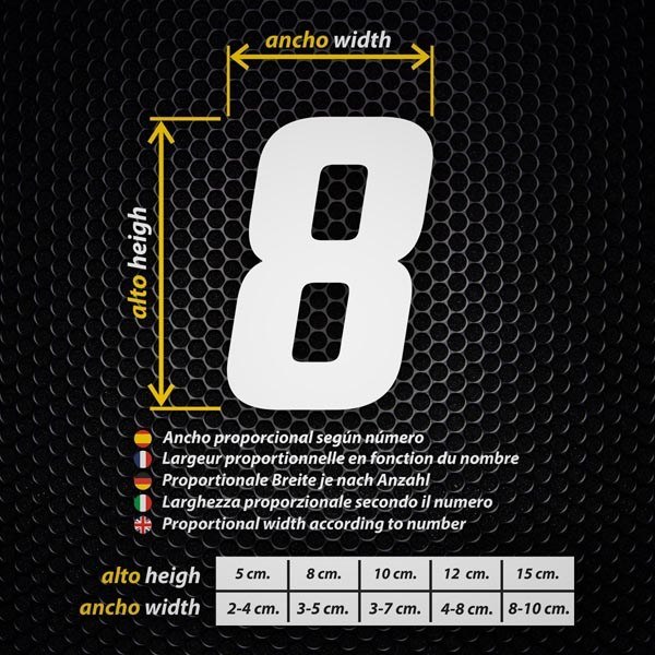 Car & Motorbike Stickers: Highway Numbers in Relief