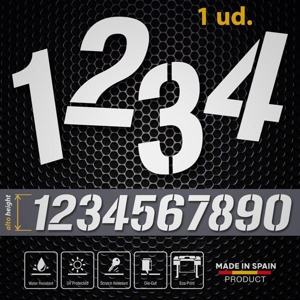 Car & Motorbike Stickers: Numbers Challenger 0