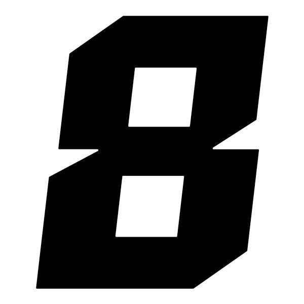 Car & Motorbike Stickers: Hightech Numbers