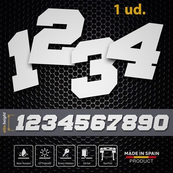 Car & Motorbike Stickers: Numbers Indianapolis