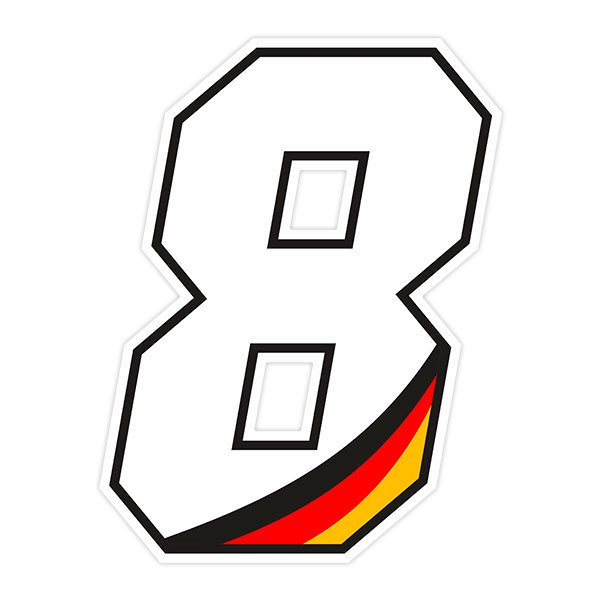 Car & Motorbike Stickers: German Numbers