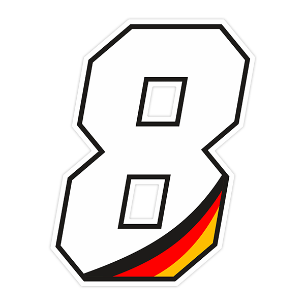 Car & Motorbike Stickers: German Numbers