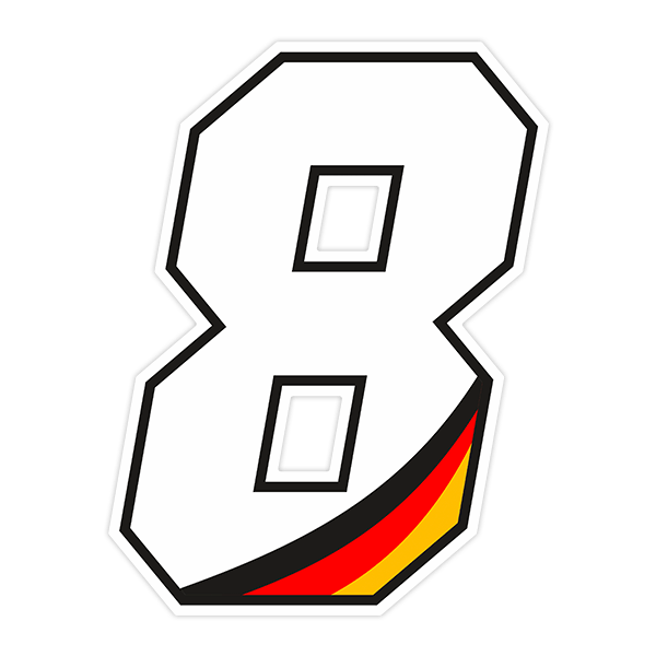 Car & Motorbike Stickers: Numbers German