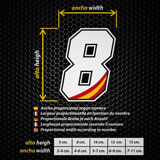 Car & Motorbike Stickers: Numbers Spain 3