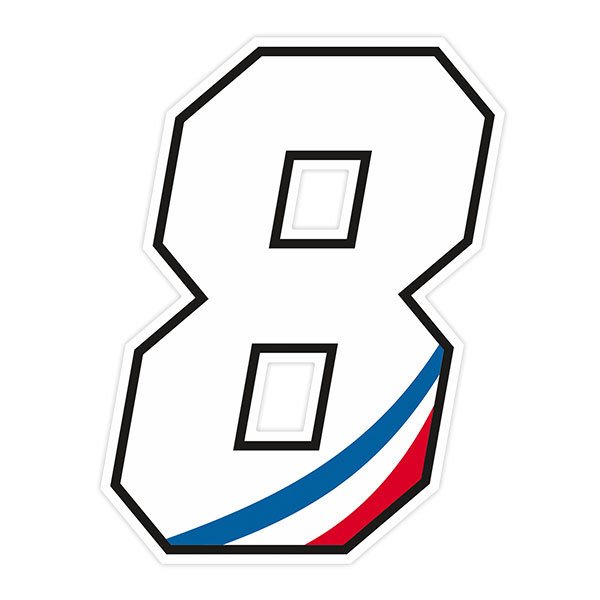 Car & Motorbike Stickers: French Number