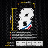 Car & Motorbike Stickers: French Number 3