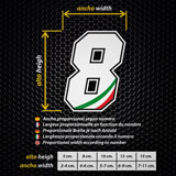 Car & Motorbike Stickers: Numbers Italy 3