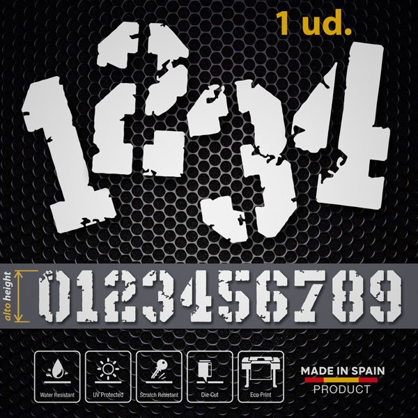 Car & Motorbike Stickers: Sport Scratch Numbers