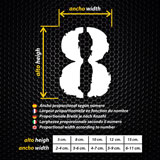Car & Motorbike Stickers: Numbers Stencil Scratch 2