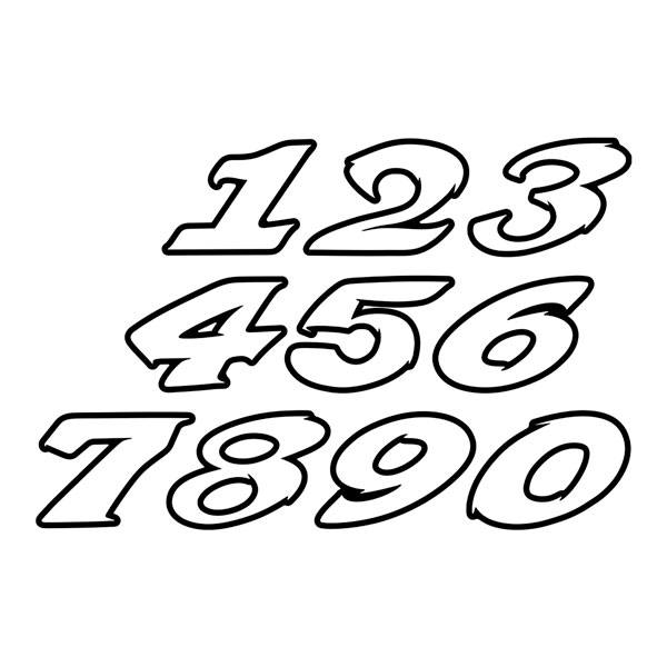 Car & Motorbike Stickers: Numbers speed border