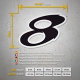 Car & Motorbike Stickers: Numbers speed black 3