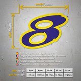 Car & Motorbike Stickers: Numbers speed blue 3