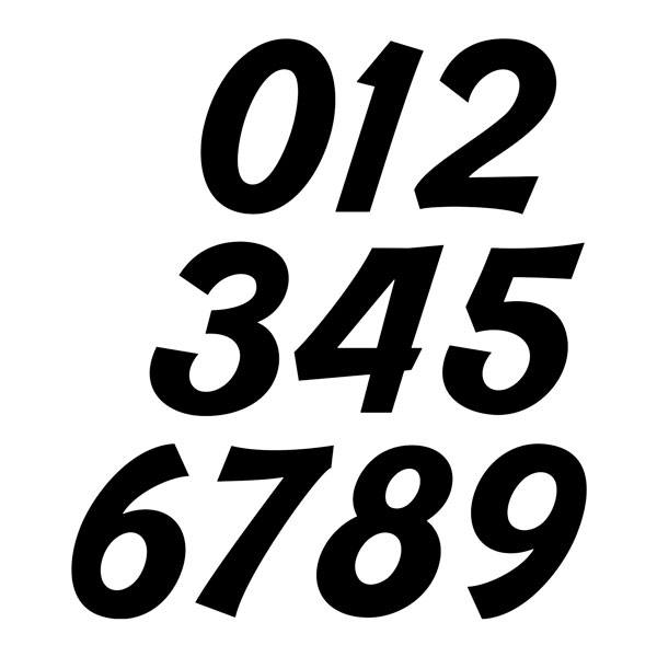 Car & Motorbike Stickers: Numbers retrofunk