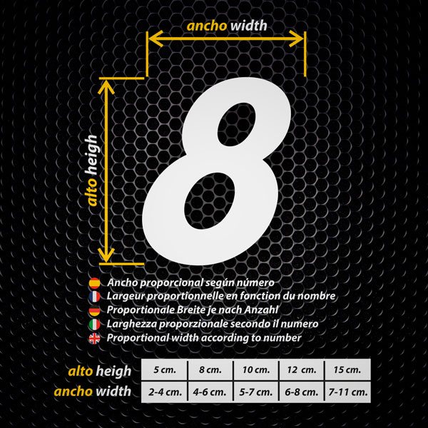 Car & Motorbike Stickers: Retrofunk Numbers