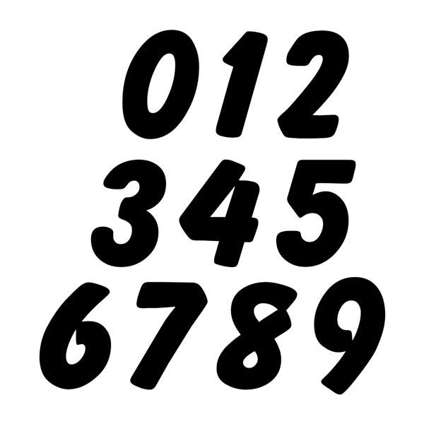 Car & Motorbike Stickers: Numbers ballon