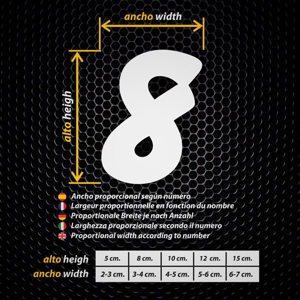 Car & Motorbike Stickers: Numbers ballon