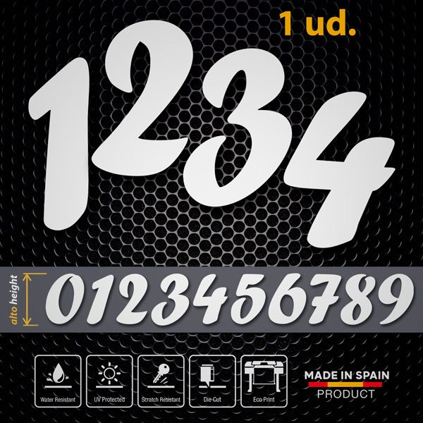 Car & Motorbike Stickers: Numbers forte