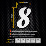 Car & Motorbike Stickers: Numbers forte 2