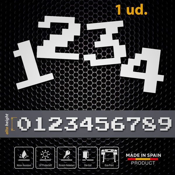 Car & Motorbike Stickers: Numbers arcade