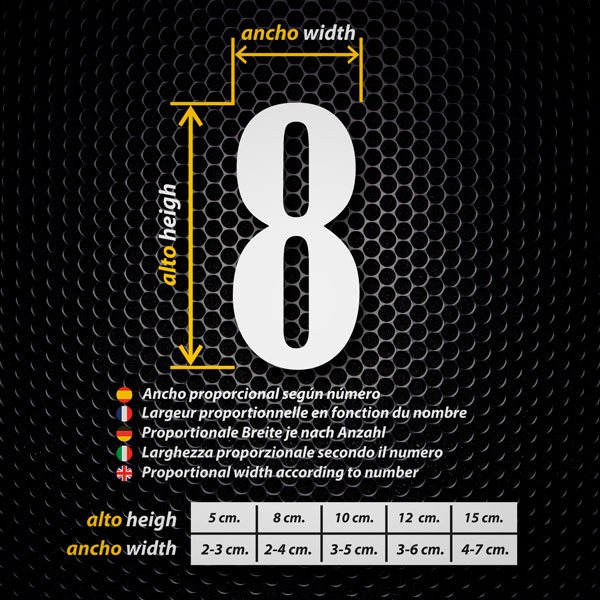 Car & Motorbike Stickers: Numbers marlboro