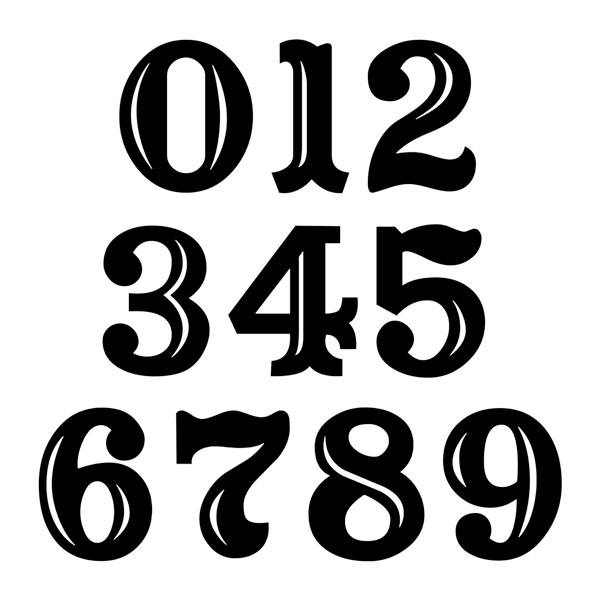 Car & Motorbike Stickers: Numbers houdy