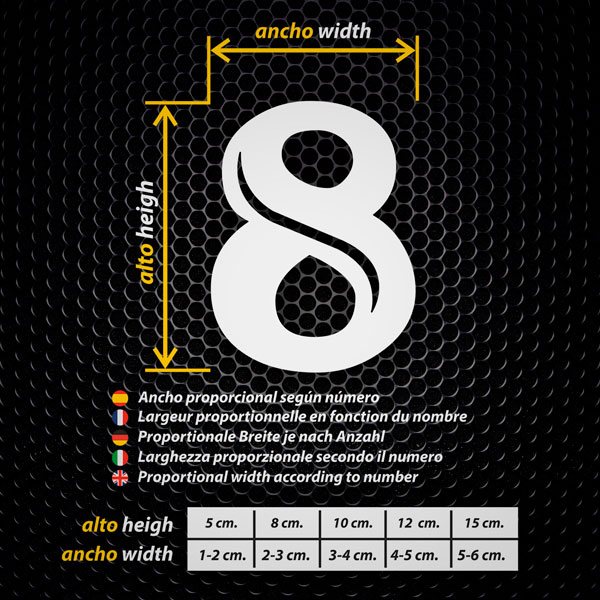 Car & Motorbike Stickers: Houdy Numbers