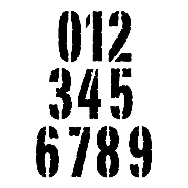 Car & Motorbike Stickers: Numbers portagol