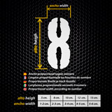 Car & Motorbike Stickers: Portagol Numbers 2