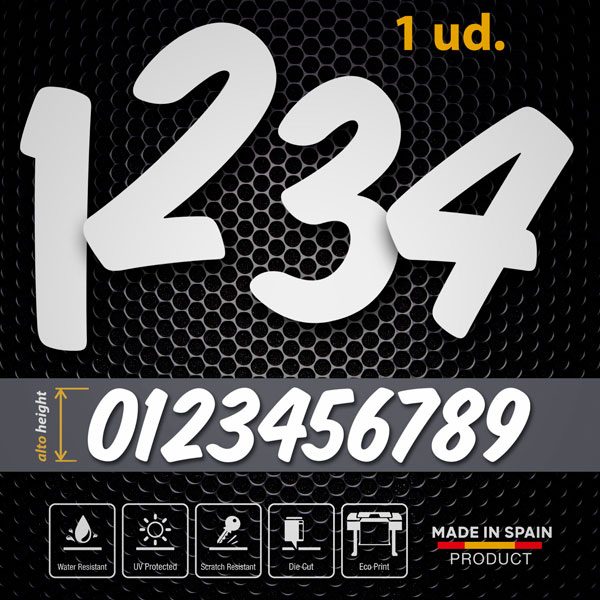 Car & Motorbike Stickers: Numbers signpainter