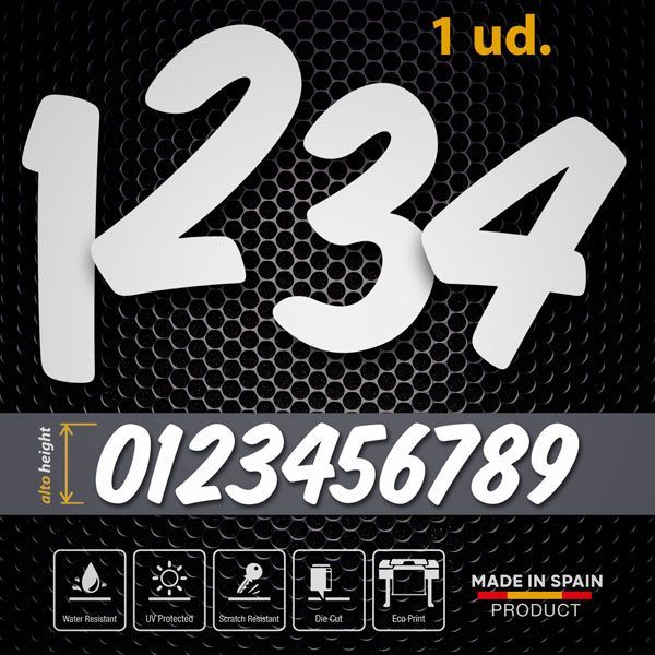 Car & Motorbike Stickers: Signpainter Numbers
