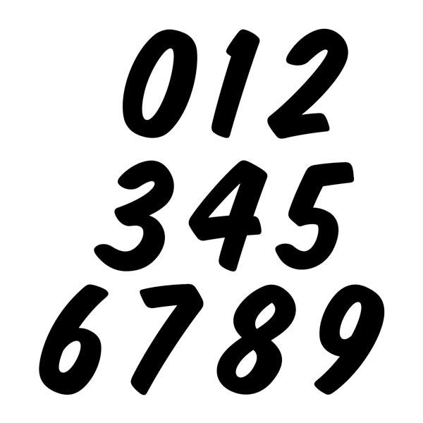 Car & Motorbike Stickers: Numbers signpainter