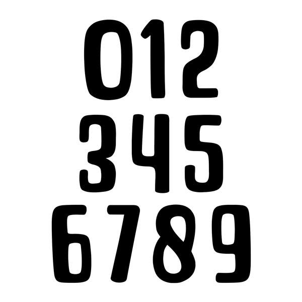 Car & Motorbike Stickers: Numbers cherish