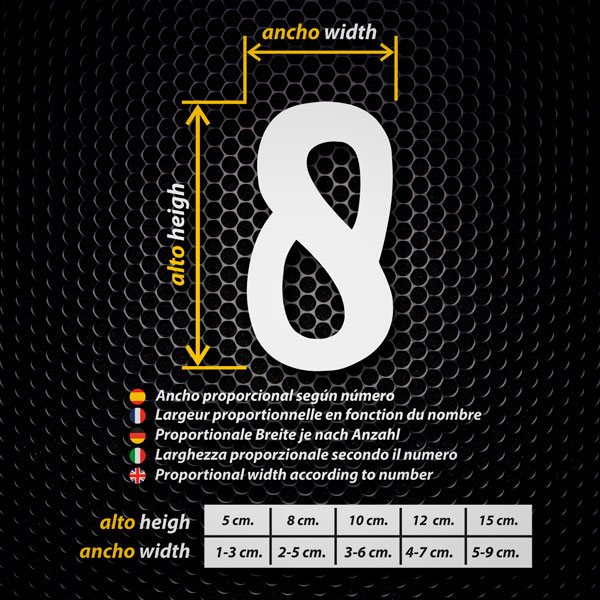 Car & Motorbike Stickers: Cherish Numbers in Large Format