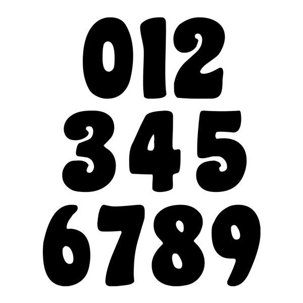 Car & Motorbike Stickers: Numbers coaster