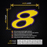 Car & Motorbike Stickers: Numbers speed yellow 3