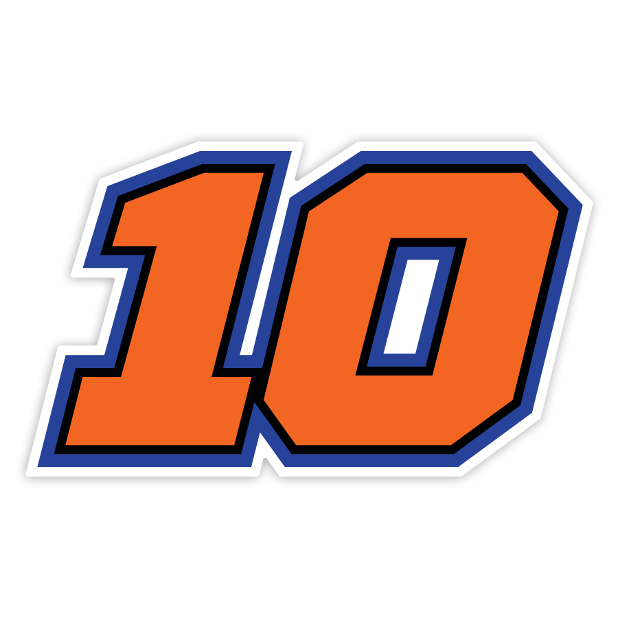 Car & Motorbike Stickers: Luca Marini Number 10 in Orange and Blue