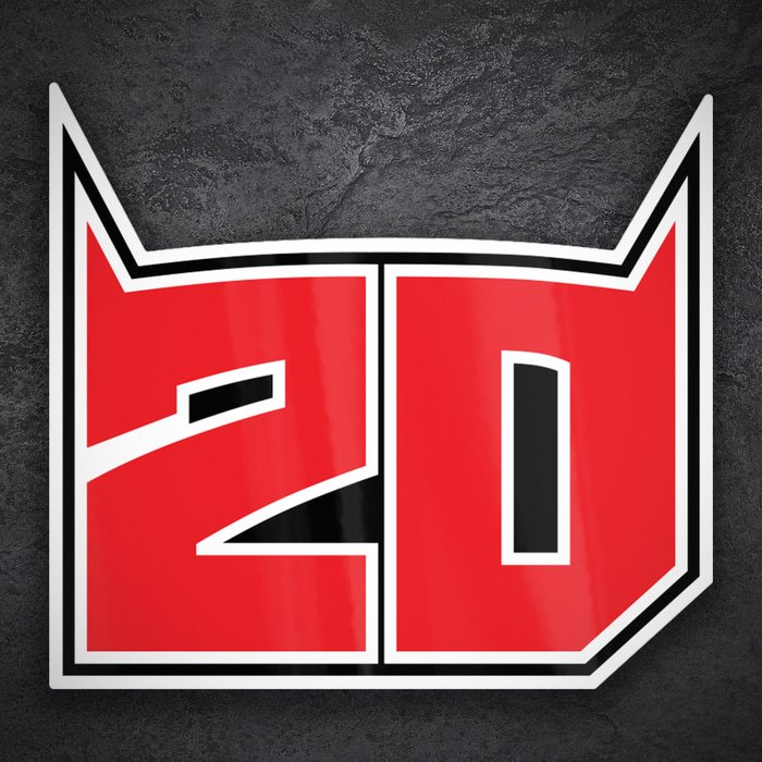 Car & Motorbike Stickers: Fabio Quartararo Number 20 MotoGP