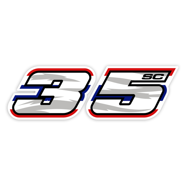 Car & Motorbike Stickers: Somkiat Chantra Number 35 MotoGP