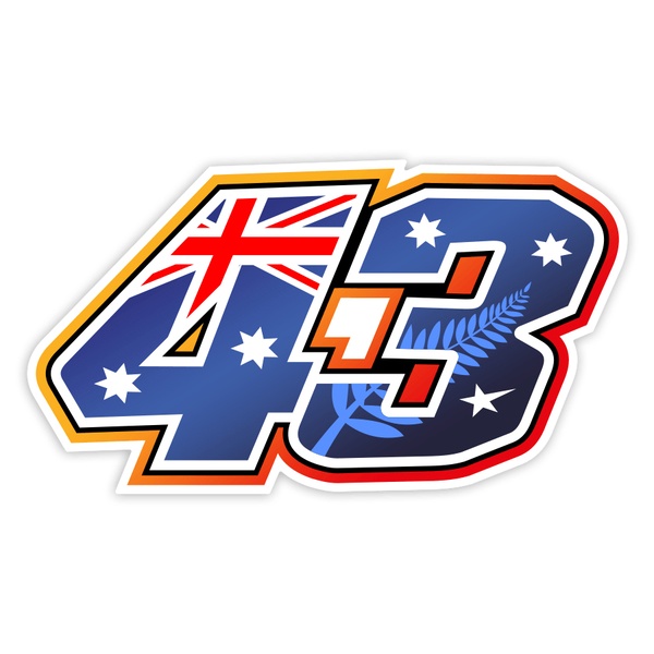 Car & Motorbike Stickers: Jack Miller Number 43 MotoGP