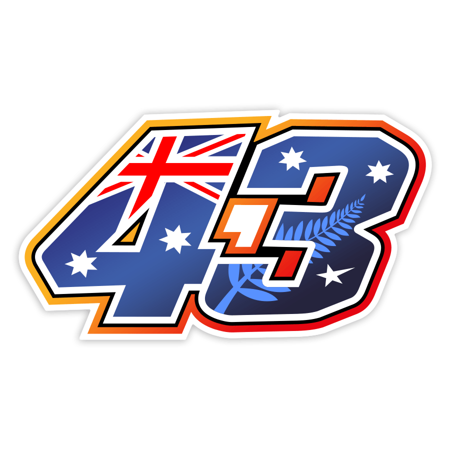 Car & Motorbike Stickers: Jack Miller Number 43 with Australian Flag