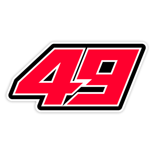 Car & Motorbike Stickers: Number 49 MotoGP Fabio Di Giannantonio
