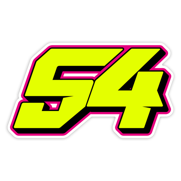 Car & Motorbike Stickers: Number 54 MotoGP Fermín Aldeguer