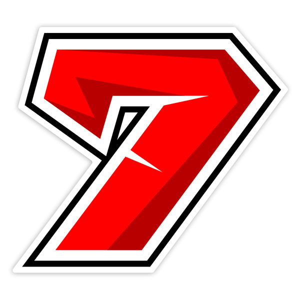 Car & Motorbike Stickers: Number 7 MotoGP Augusto Fernández