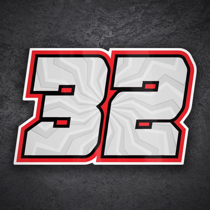 Car & Motorbike Stickers: Number 32 MotoGP Lorenzo Savadori