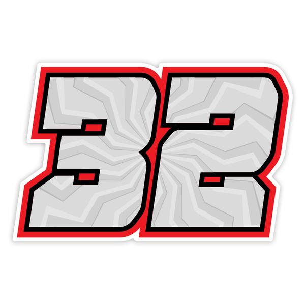 Car & Motorbike Stickers: Number 32 MotoGP Lorenzo Savadori